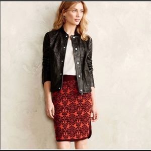 Anthropologie Moth high waist stretch pencil skirt